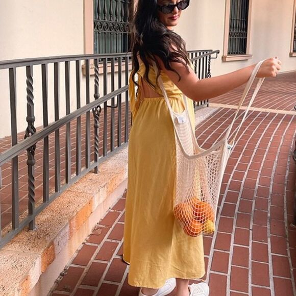 Anthropologie Linen Blend Maxi Dress Size S - Picture 2 of 6